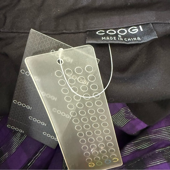 COOGI Purple‎ & Black Metallic Dress Size Small NWT Belted - Picture 6 of 6